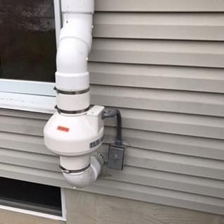 Radon Mitigation System Installed on Home