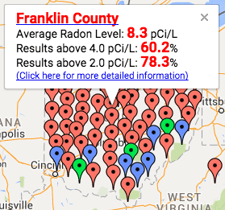 Radon Levels in Franklin County