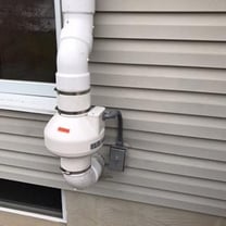 radon removal system installed at a home in akron