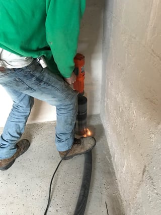 Radon Mitigation Suction Point 