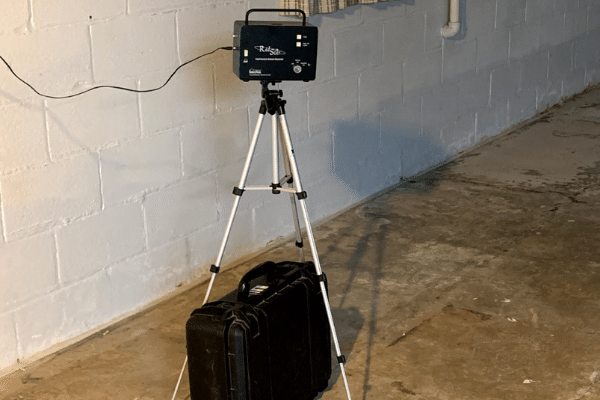 Radon Test Set Up In a Home